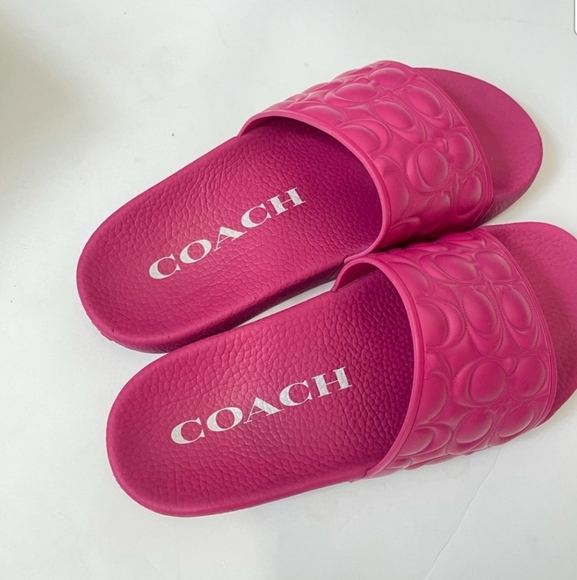 COACH ULI QUILTED SPORT SLIDES SANDALS IN HYACINTH SZ 5 - Picture 7 of 11